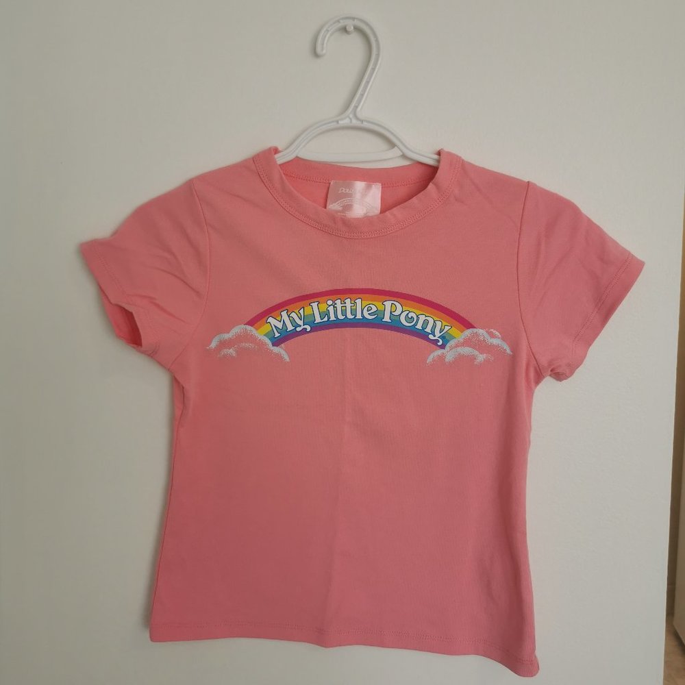 Pink graphic baby tee